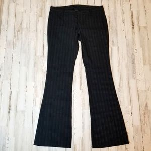 True Religion Coco Flare Trouser, Black Pinstripe